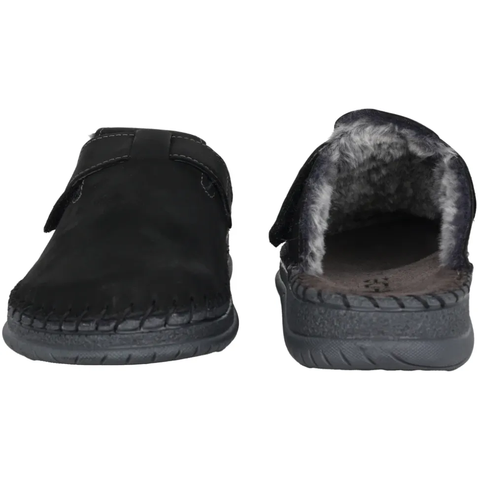 Zwarte herenhuisslippers voor thuis