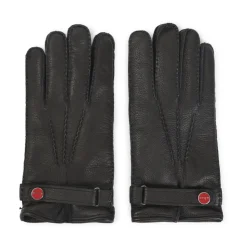 Zwarte hertenleren handschoenen