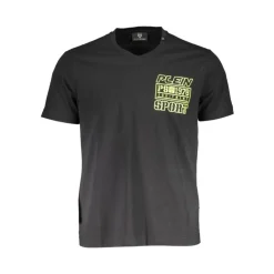 Zwarte Katoenen Heren T-Shirt