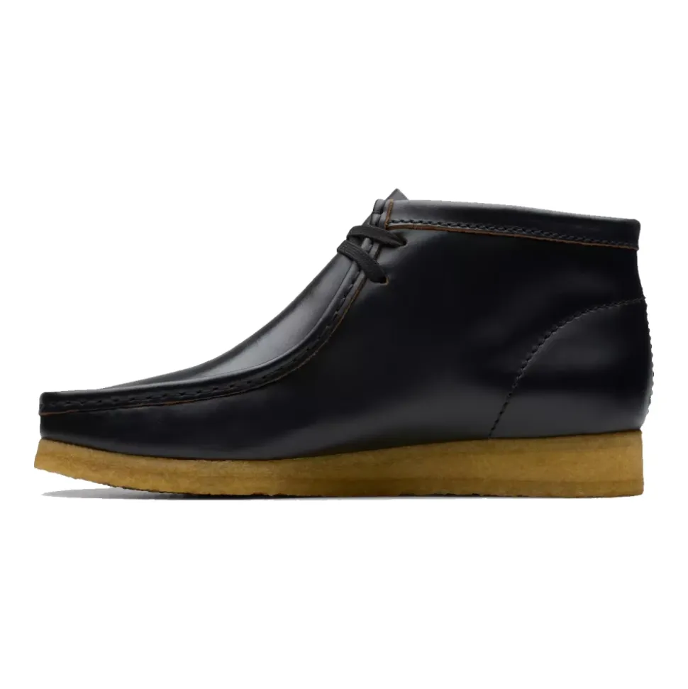 Zwarte Leren Wallabee Boot