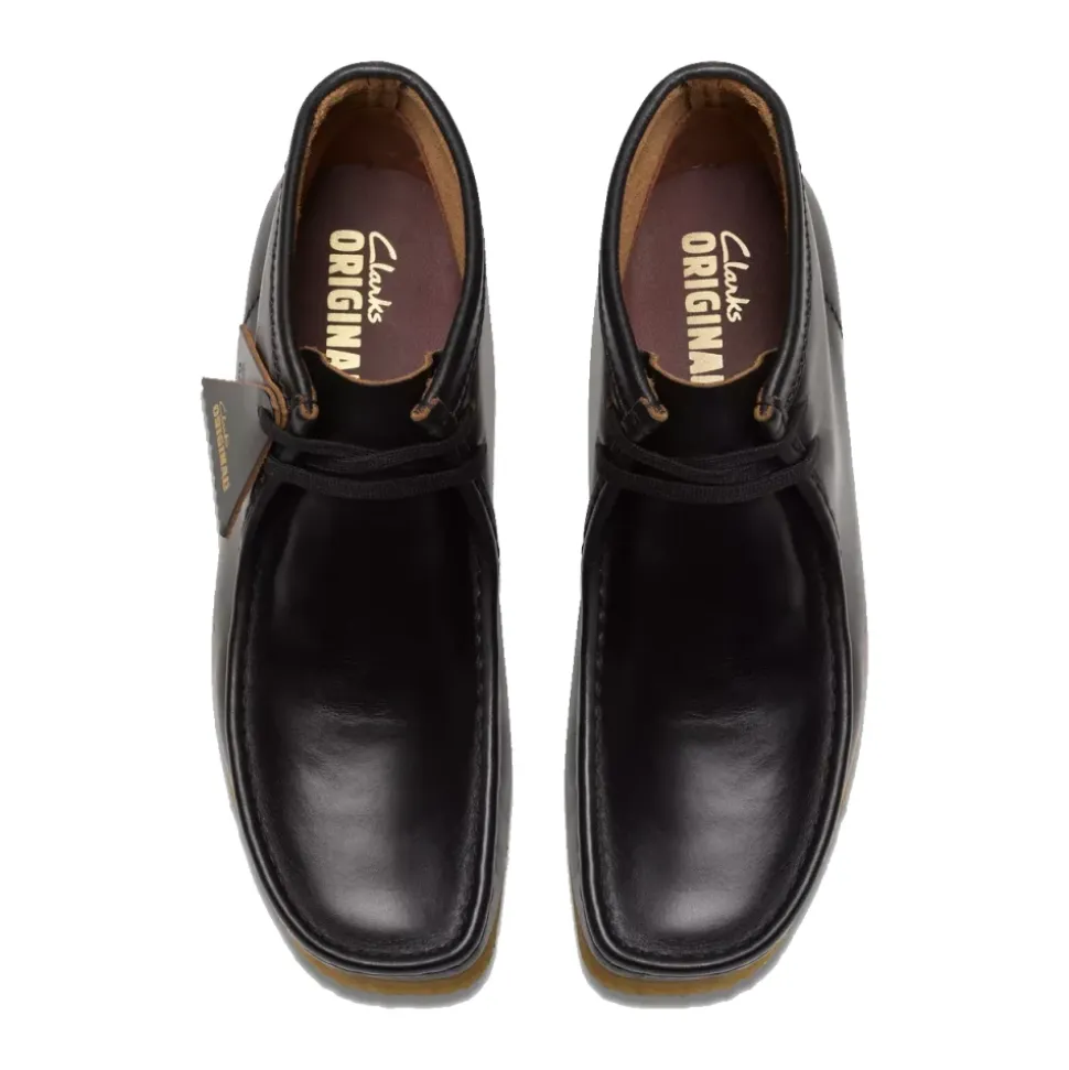 Zwarte Leren Wallabee Boot