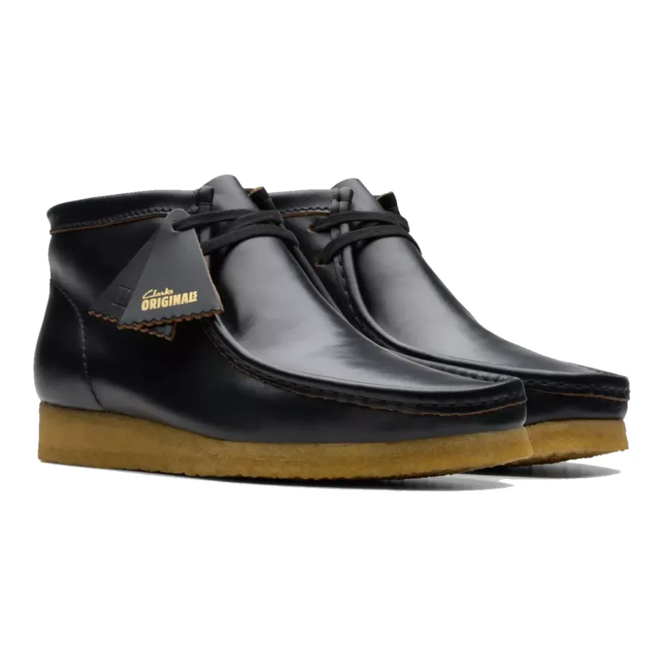 Zwarte Leren Wallabee Boot