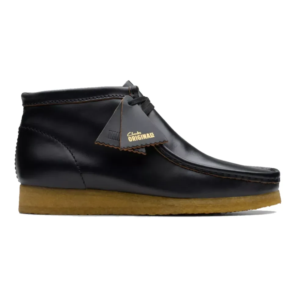Zwarte Leren Wallabee Boot