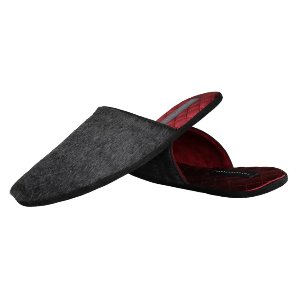Zwarte Nepbont Instap Schoenen