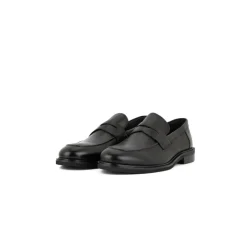 Zwarte Penny Loafers met dikke zool