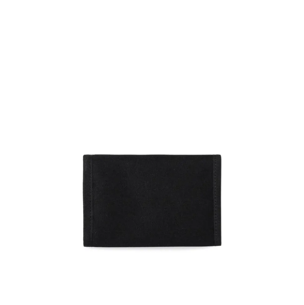 Zwarte Polyester Canvas Portemonnee met Iconisch Logopatch