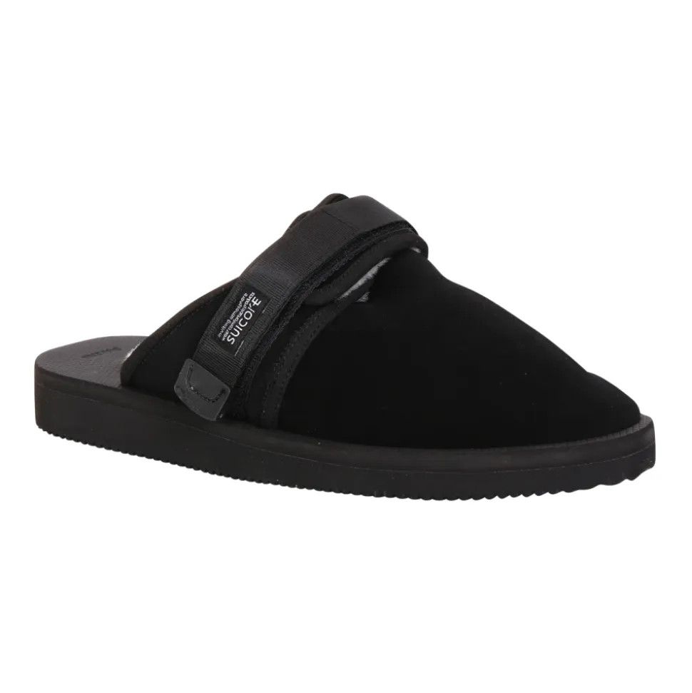 Zwarte Sandalen met Shearling Voering