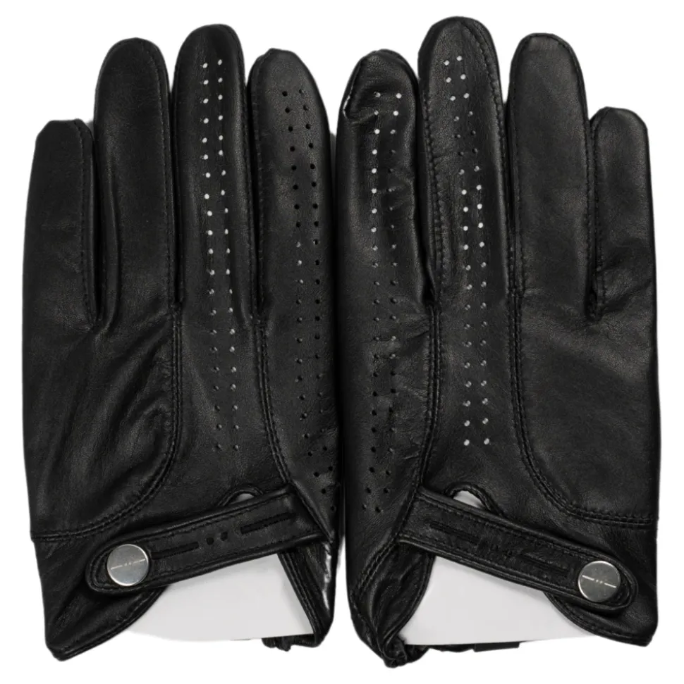 Zwarte Shungite Tracer Leren Handschoenen