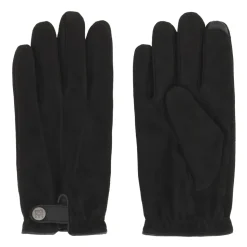 Zwarte suède handschoenen met touchscreen-functionaliteit
