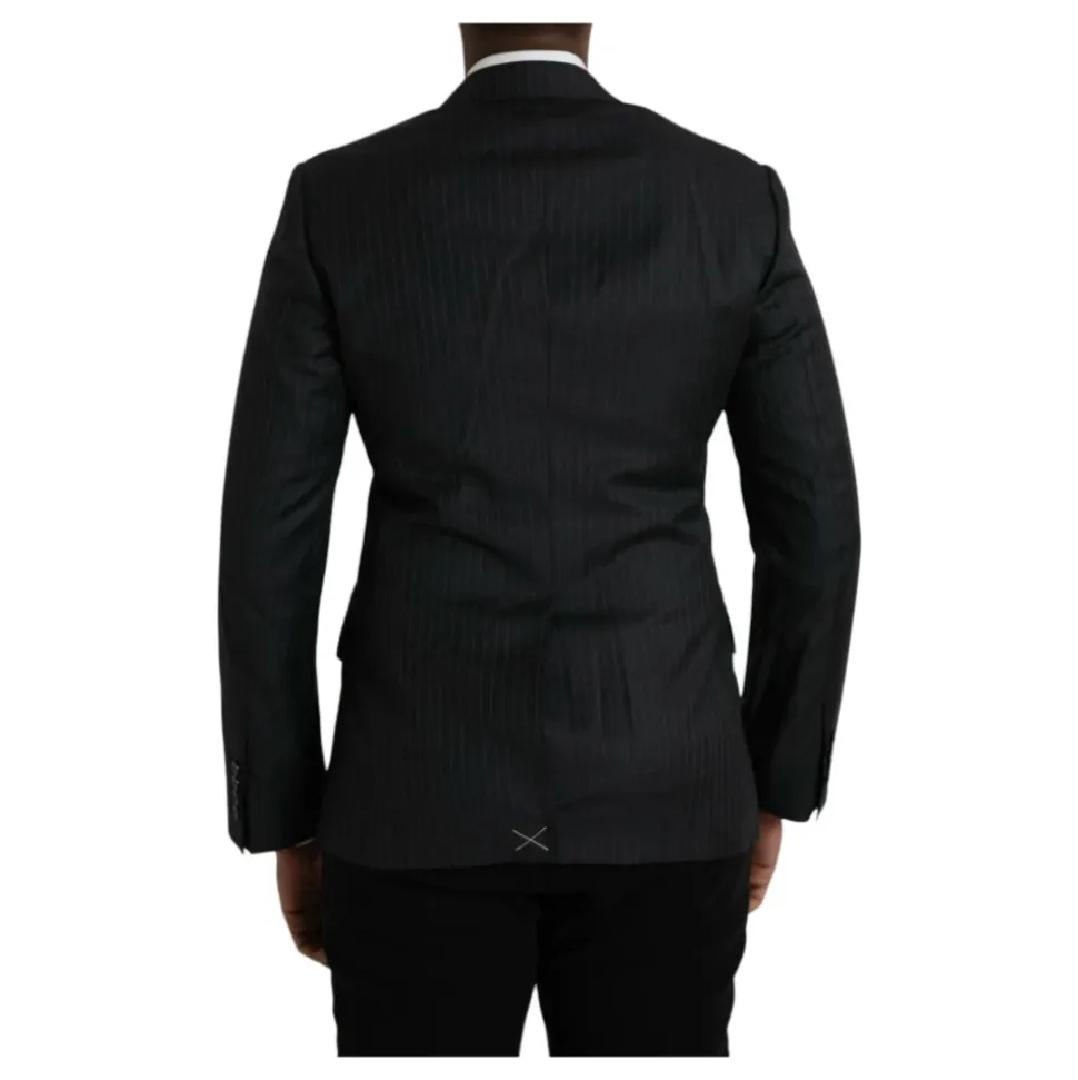 Zwart Gestreepte Jas Blazer
