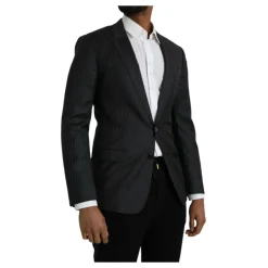 Zwart Gestreepte Jas Blazer