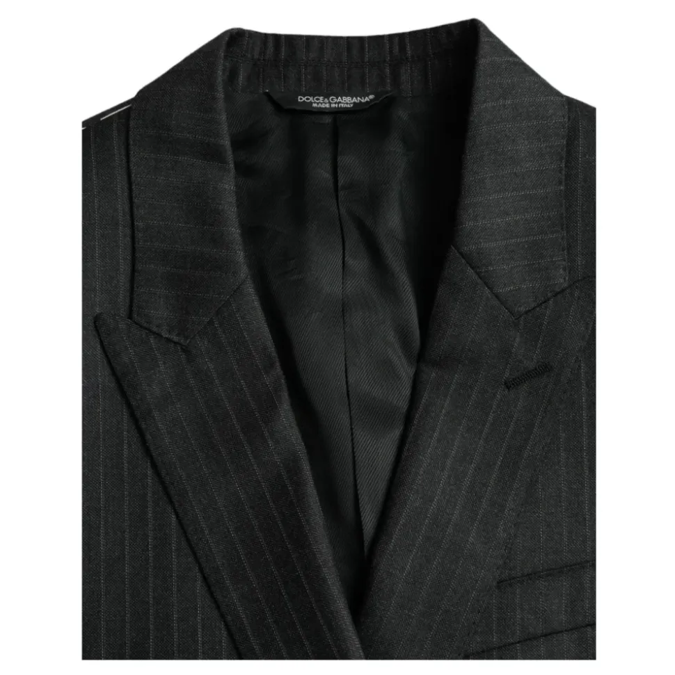 Zwart Gestreepte Jas Blazer