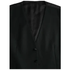 Zwart Wol Formeel Jurk Vest