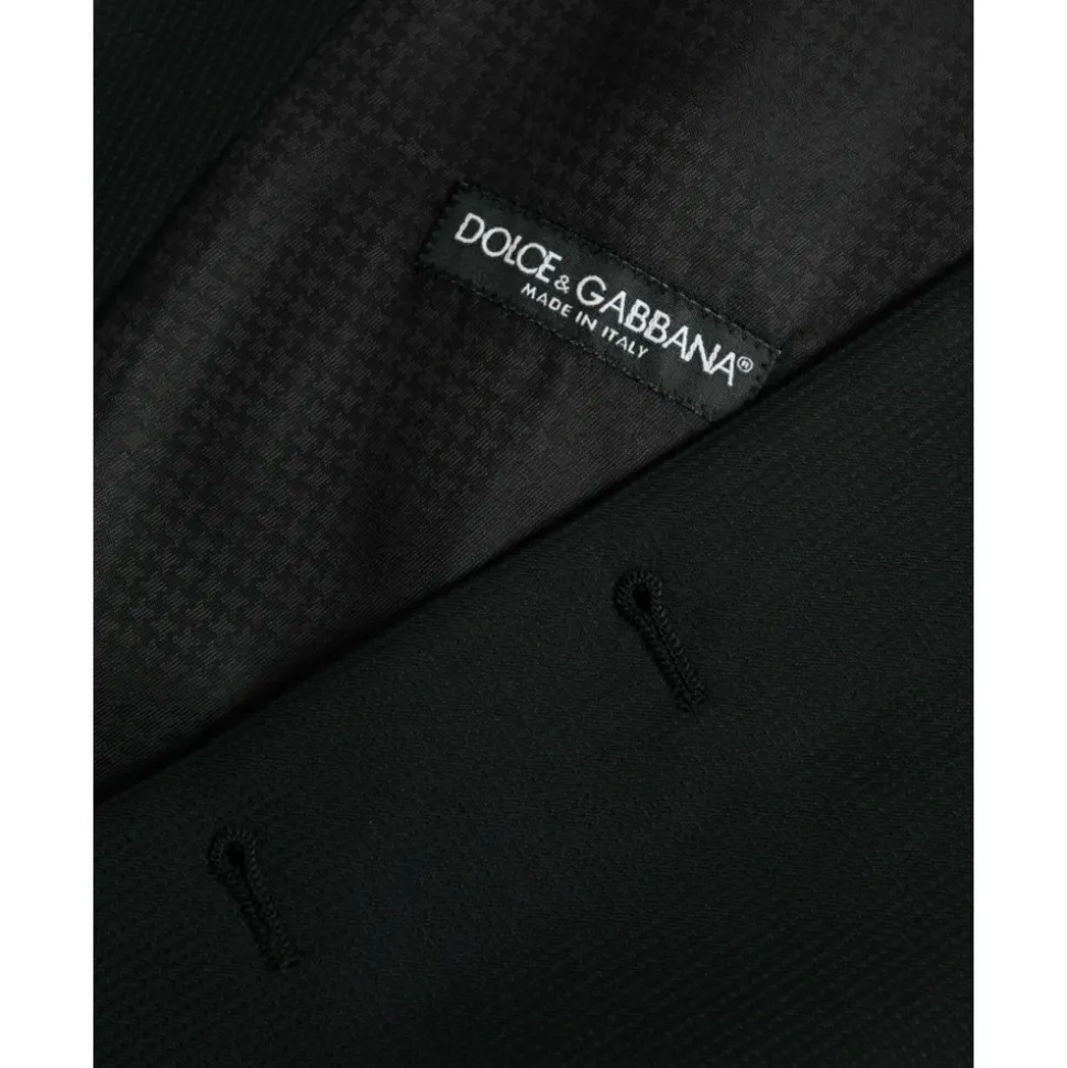 Zwart Wol Formeel Jurk Vest